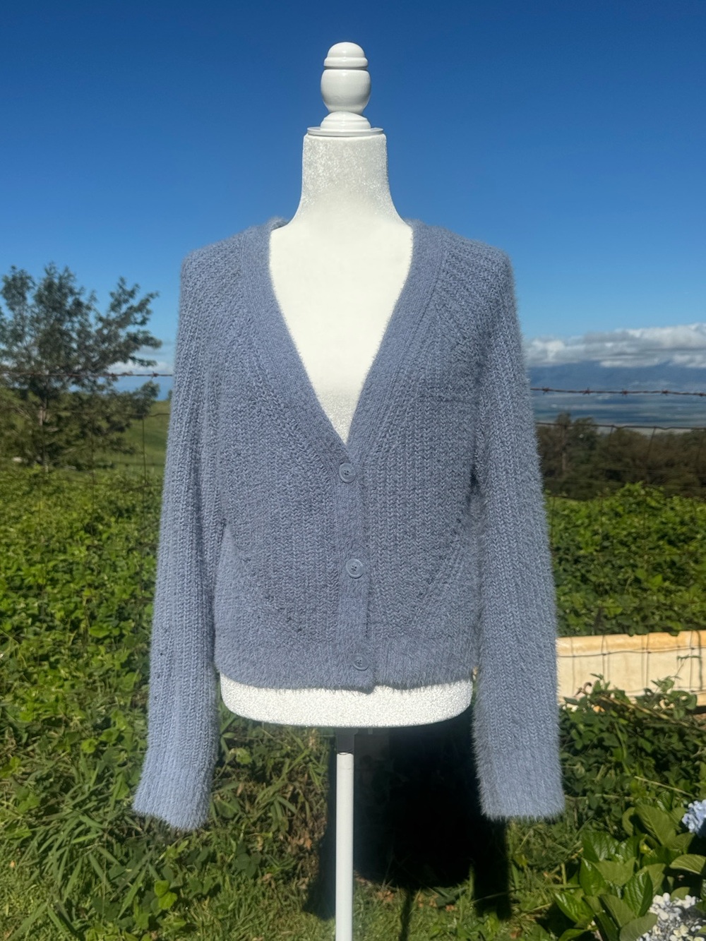 Abercrombie & Fitch soft AF Collection Fuzzy Cardigan Sweater Medium